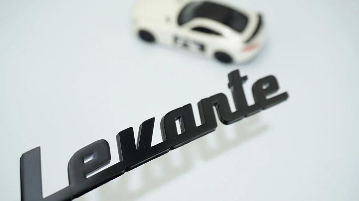 DK Tuning Maserati Levante Siyah ABS Bagaj Kapağı Yazı Logo