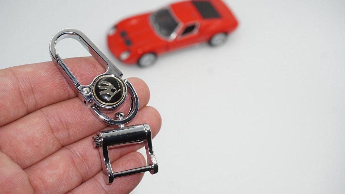 Skoda Logo Krom Metal Stil Anahtarlık New Style