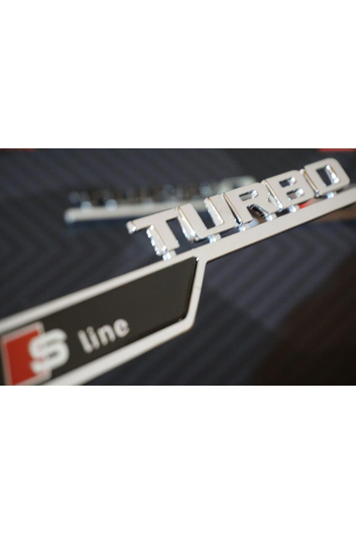 Audi Turbo S Line Çamurluk Yanı 3m Krom Abs Logo 2 Li Set