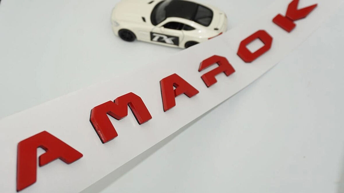 DK Tuning VW Volkswagen Amarok Ön Kaput Kırmızı ABS Yazı Logo Amblem