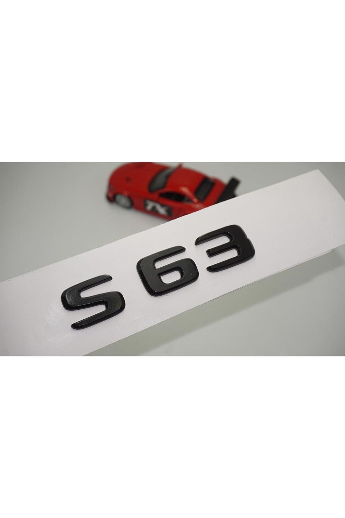 S 63 Bagaj Parlak Siyah Abs 3m 3d Yazı Logo