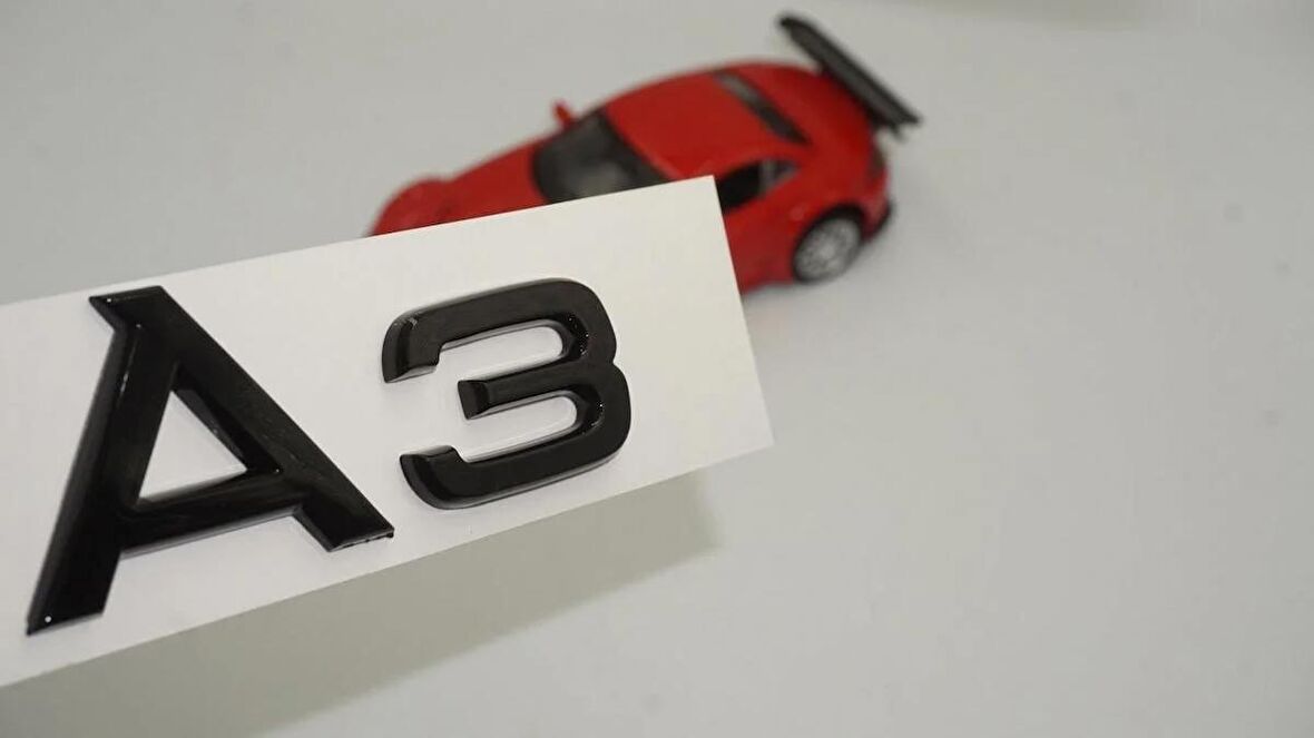 DK Tuning Audi A3 Bagaj Parlak Siyah 3M Yazı Logo Orjinal Ürün