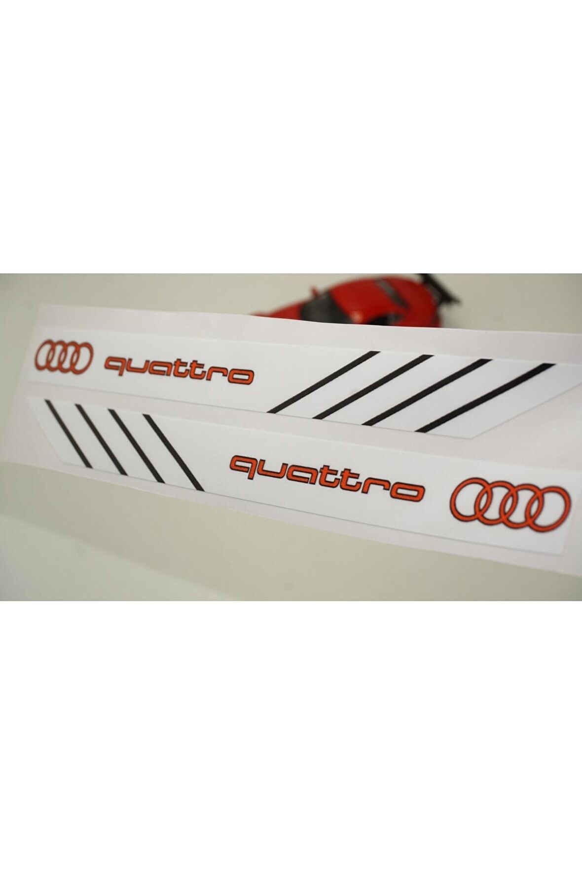 Audi Quattro Yan Aynalar Selefon Kaplama Sticker Seti Uyumlu