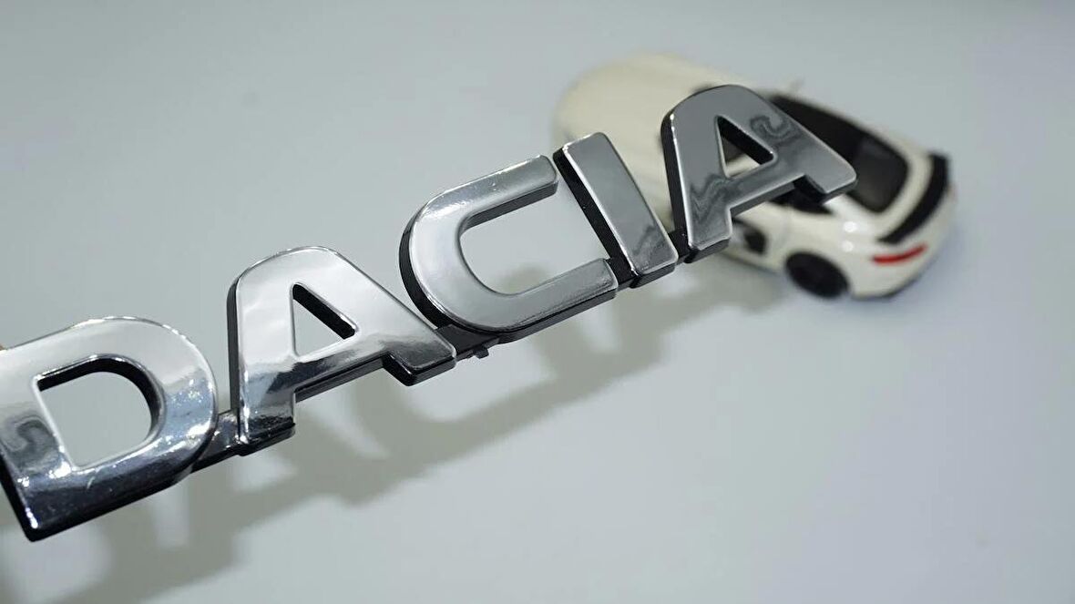 DK Tuning Dacia Tırnaklı Bagaj Krom ABS 3M 3D Yazı Logo Amblem