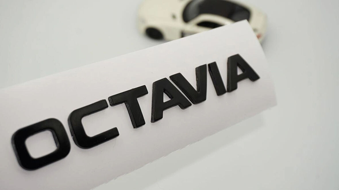DK Tuning Octavia Yeni Nesil Bagaj Siyah Yazı Logo Skoda İle Uyumlu