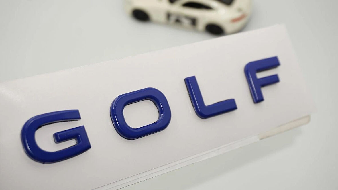 DK Tuning Volkswagen Golf7 Bagaj Yeni Nesil Mavi Yazı Logo Arma