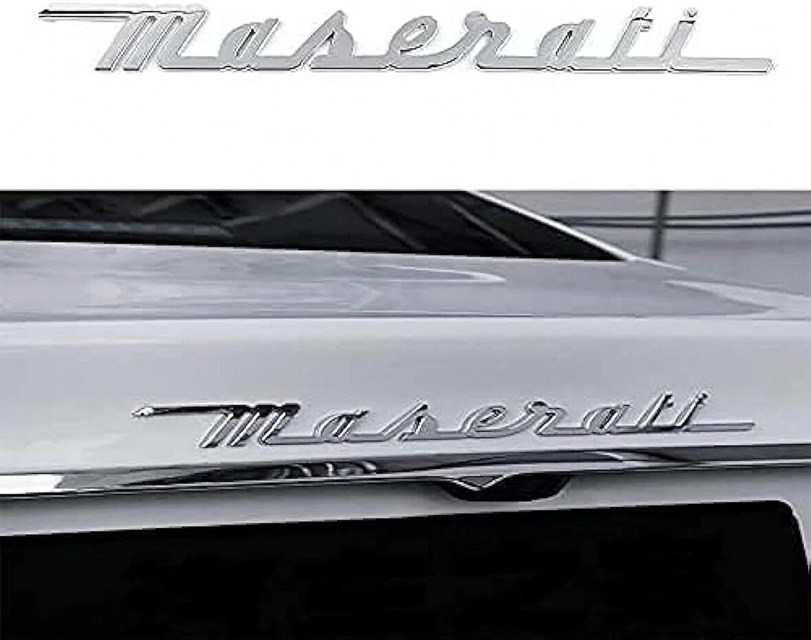 DK Tuning Maserati Bagaj Kapağı Krom ABS 3M 3D Yazı Logo Amblem
