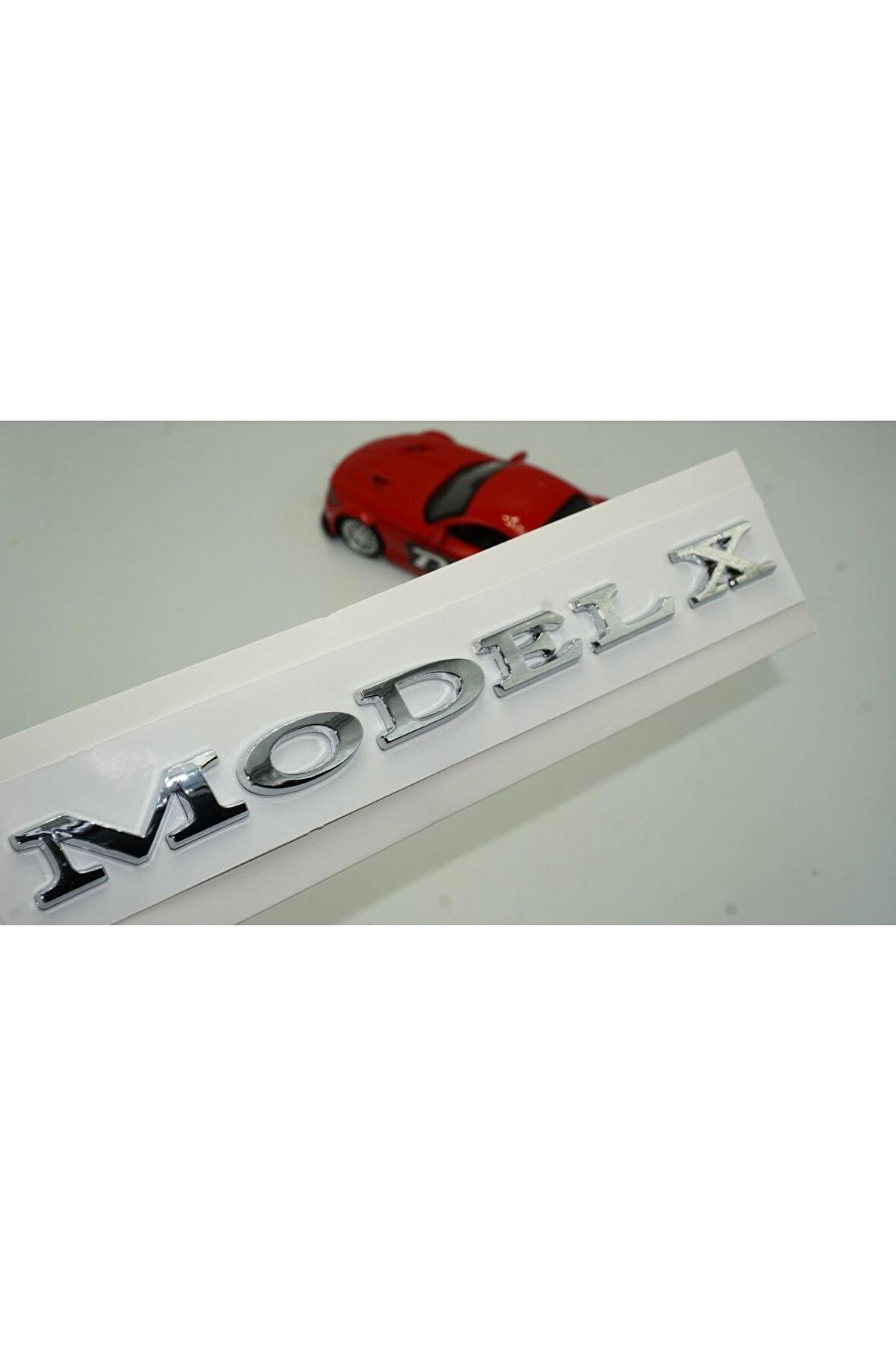 Tesla Model X Bagaj 3m 3d Parlak Gümüş Yazı Ürün