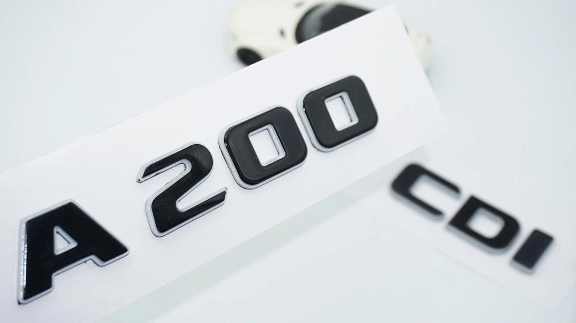 DK Tuning A 200 CDi Bagaj Gri Siyah ABS Yazı Logo Benz İle Uyumlu