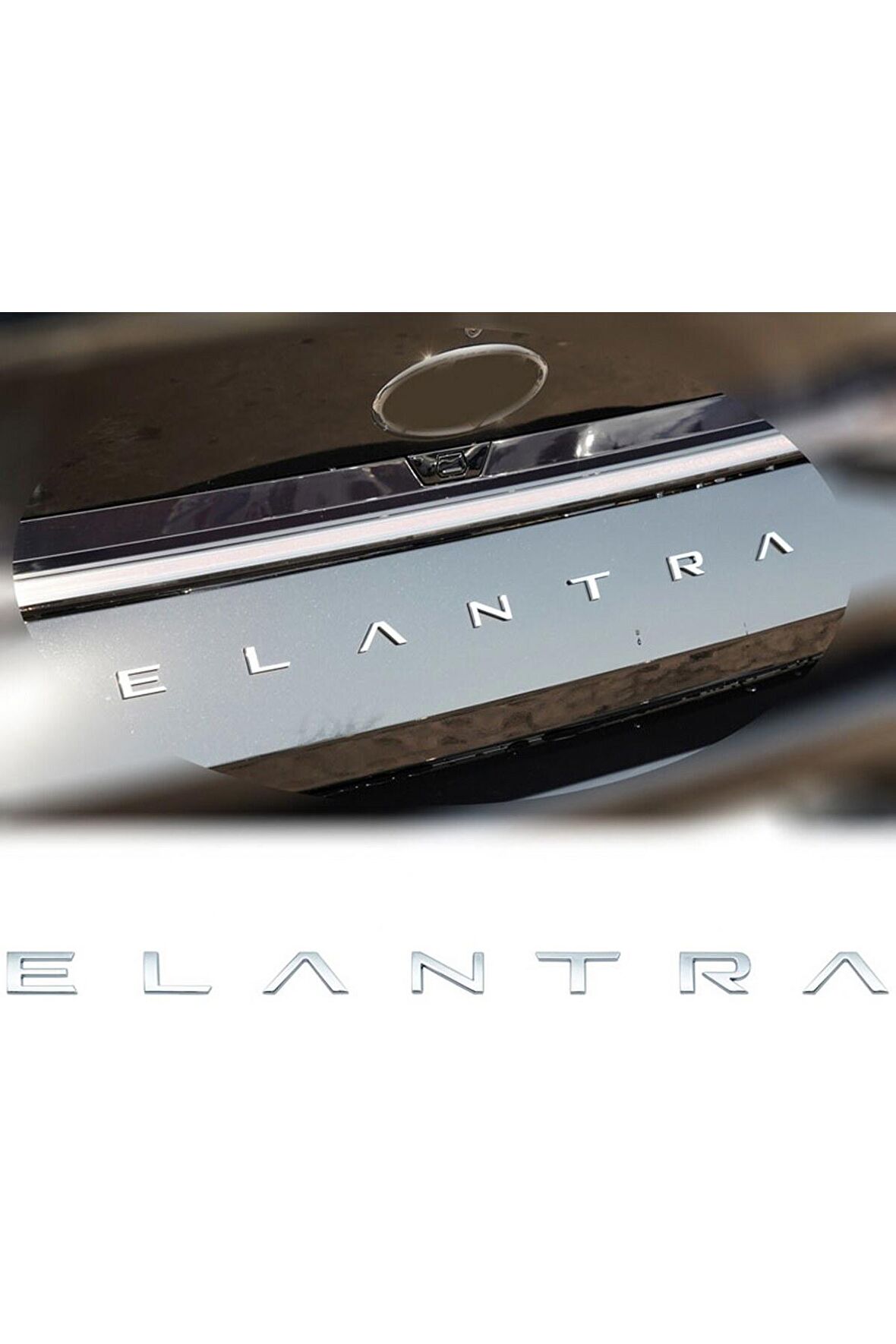 Hyundai 7inci Nesil Elantra Bagaj 3M Krom ABS Yazı Logo Amblem