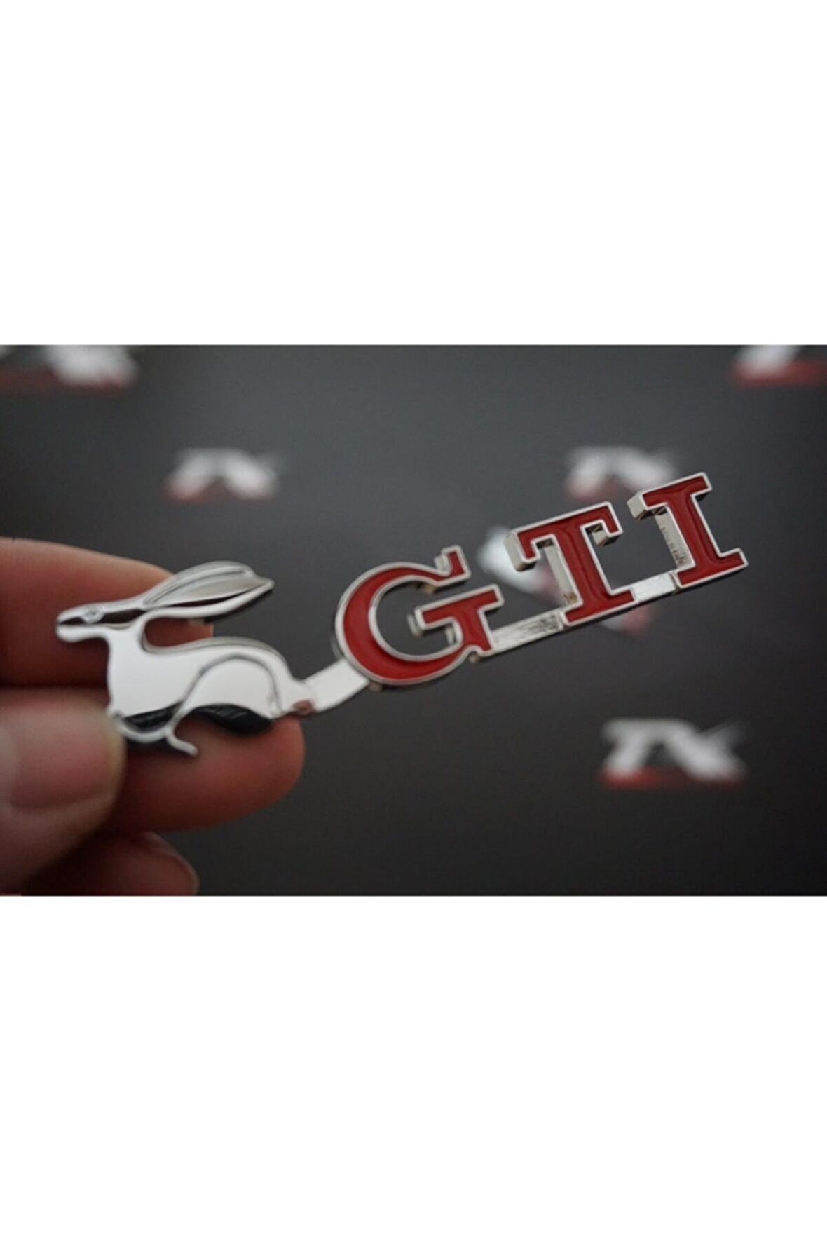 Volkswagen Running Rabbit Çamurluk Yanı Krom Metal 3m Logo