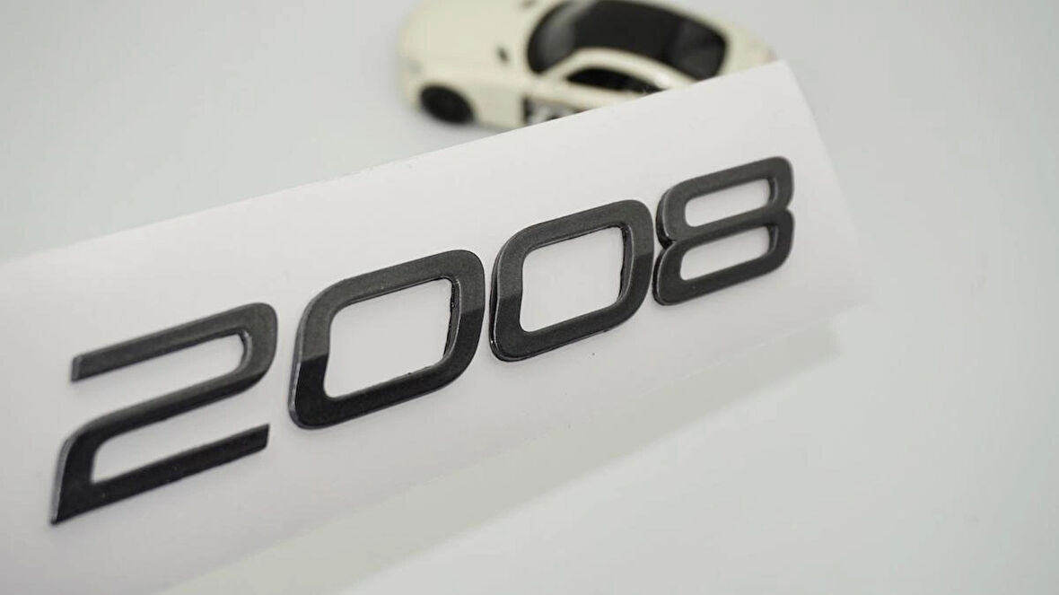 DK Tuning Peugeot Yeni 2008 Ön Kaput 3M 3D Gri ABS Yazı Logo