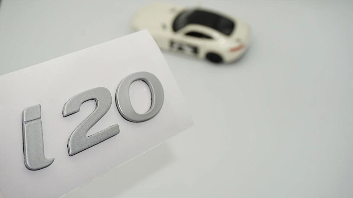 DK Tuning i20 Bagaj 3M Gri Yeni Nesil Yazı Logo Hyundai İle Uyumlu