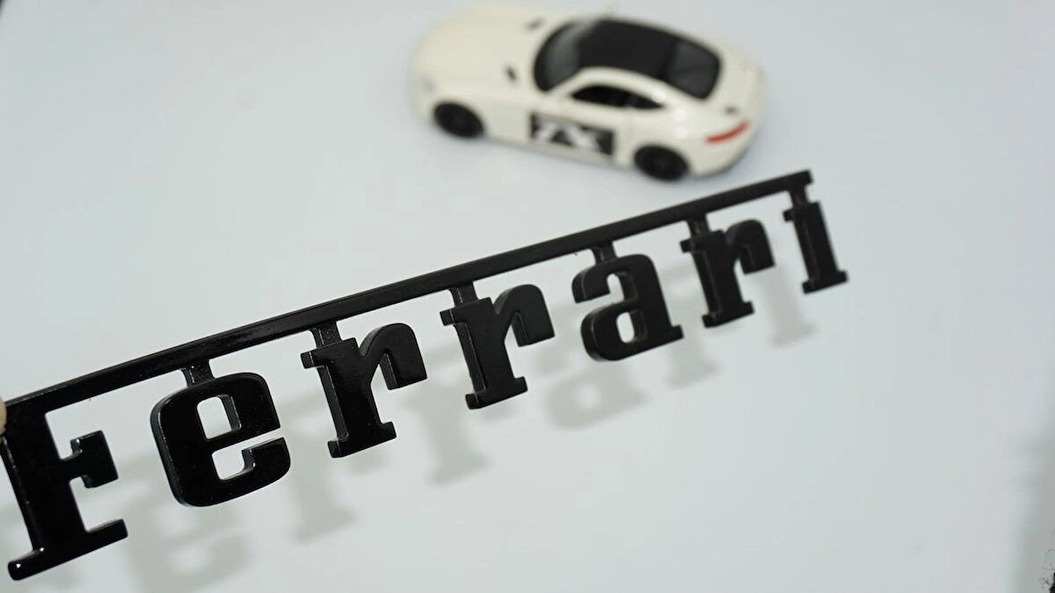 DK Tuning Ferrari Bagaj Siyah ABS 3M Yazı Logo Amblem