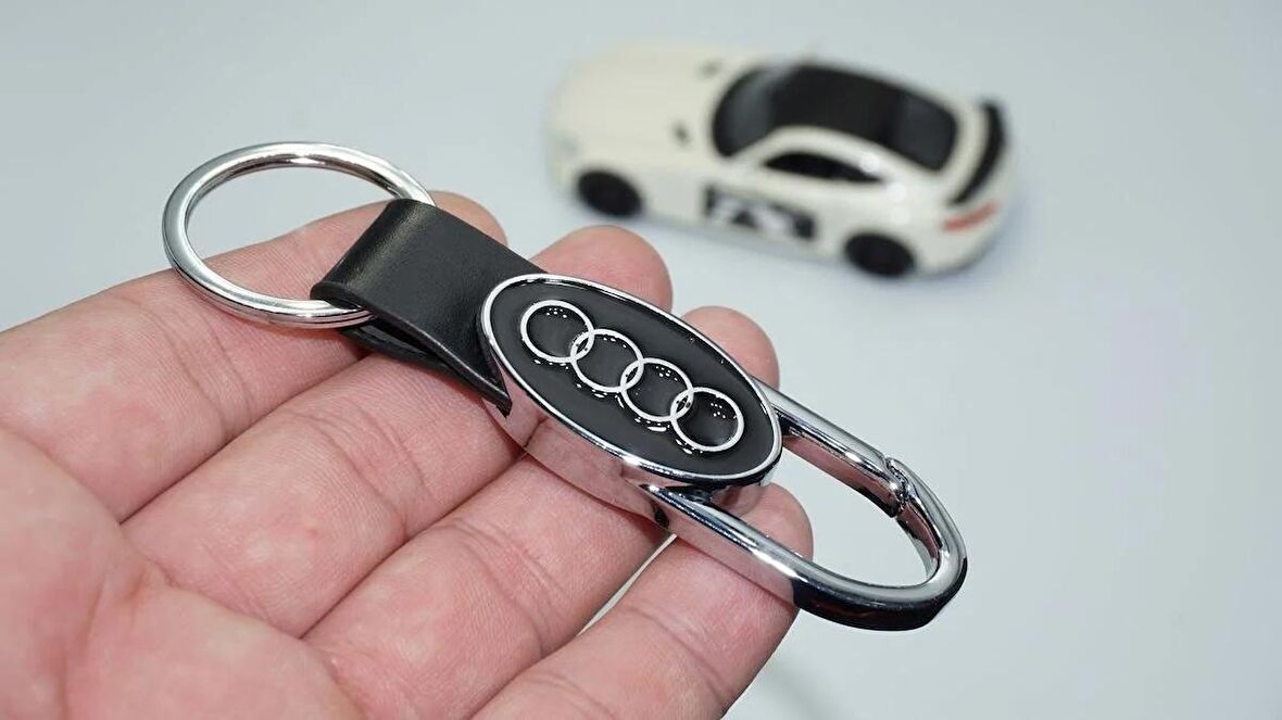 DK Tuning Audi Logo Deri Metal Anahtarlık