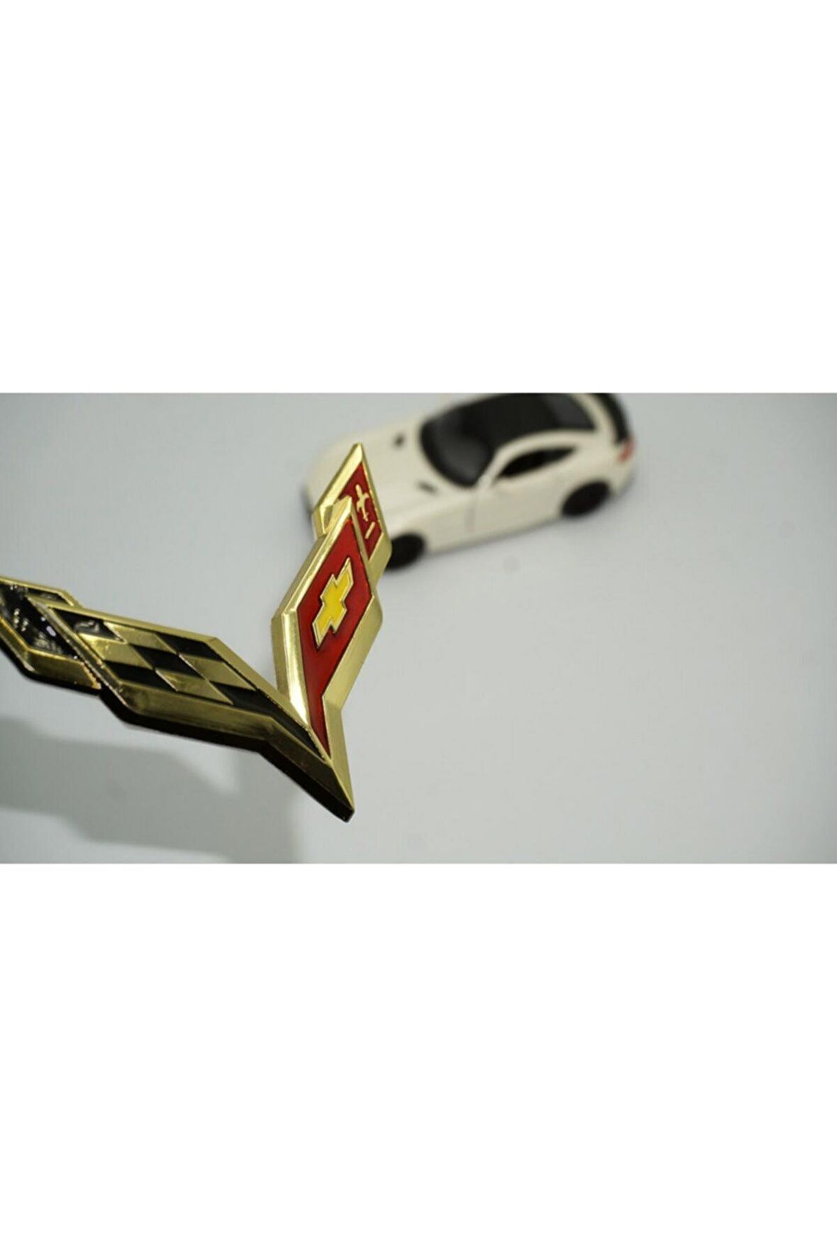 Chevrolet Corvette C6 C7 Logo Bagaj 3m 3d Metal Logo Amblem