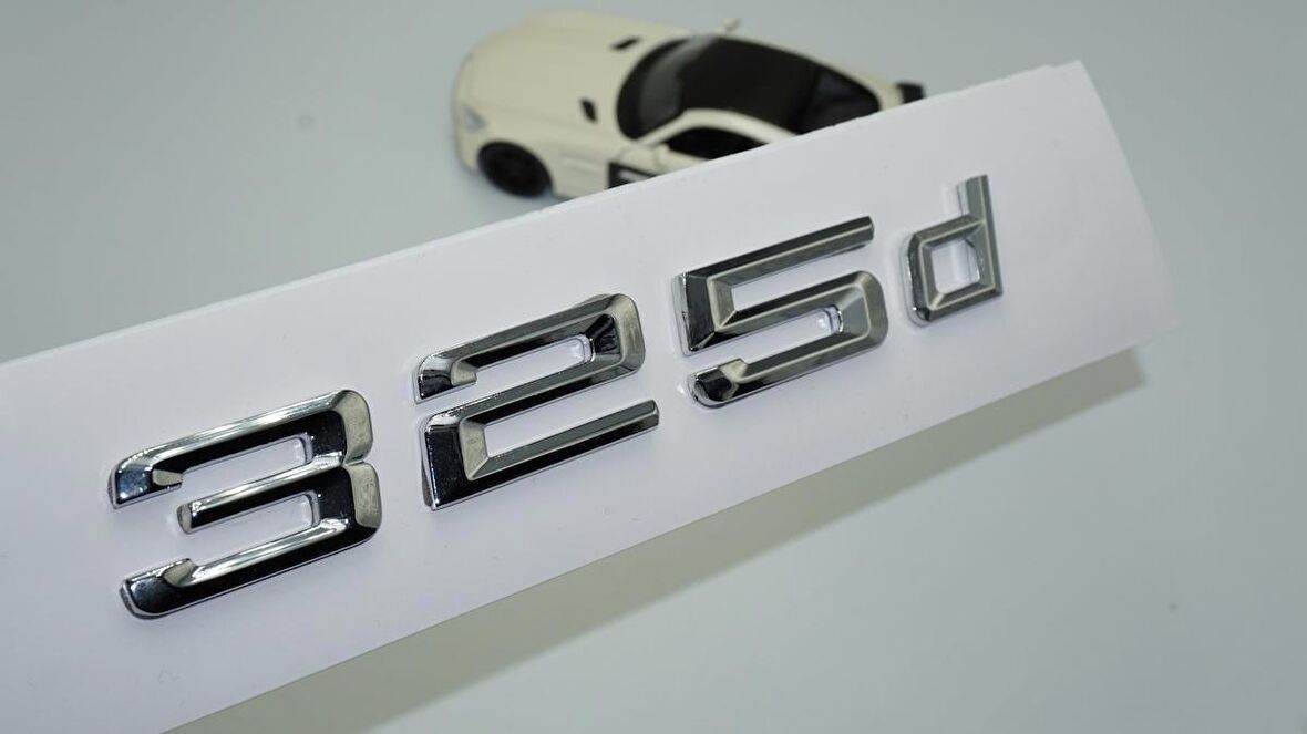 Dk Tuning 325d Bagaj Krom Metal 3m 3d Yazı Logo Bmw İle Uyumlu