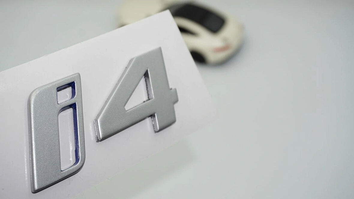 DK Tuning i4 Bagaj Mavi Gri ABS Yazı Logo Arma Bmw İle Uyumlu
