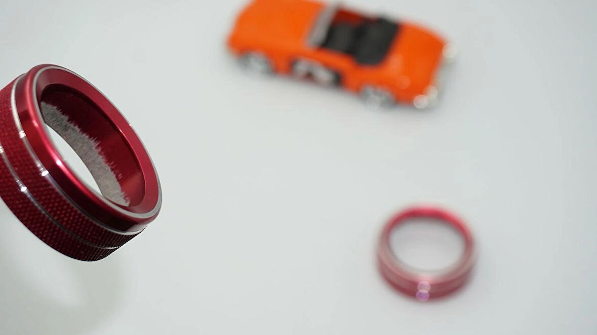 DK Tuning Mustang 15-21 Ses Açma Düğmeleri Kırmızı Dekoratif Halkaları