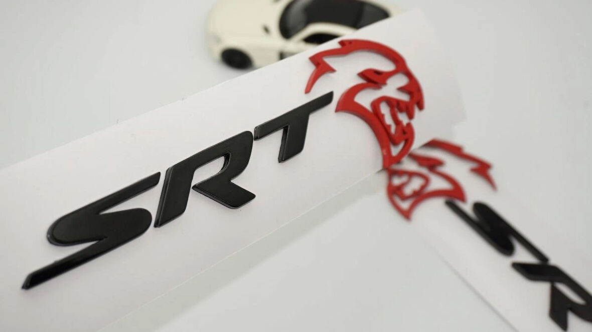 DK Tuning Dodge Challenger Charger SRT Hellcat Siyah Kırmızı Logo Arma