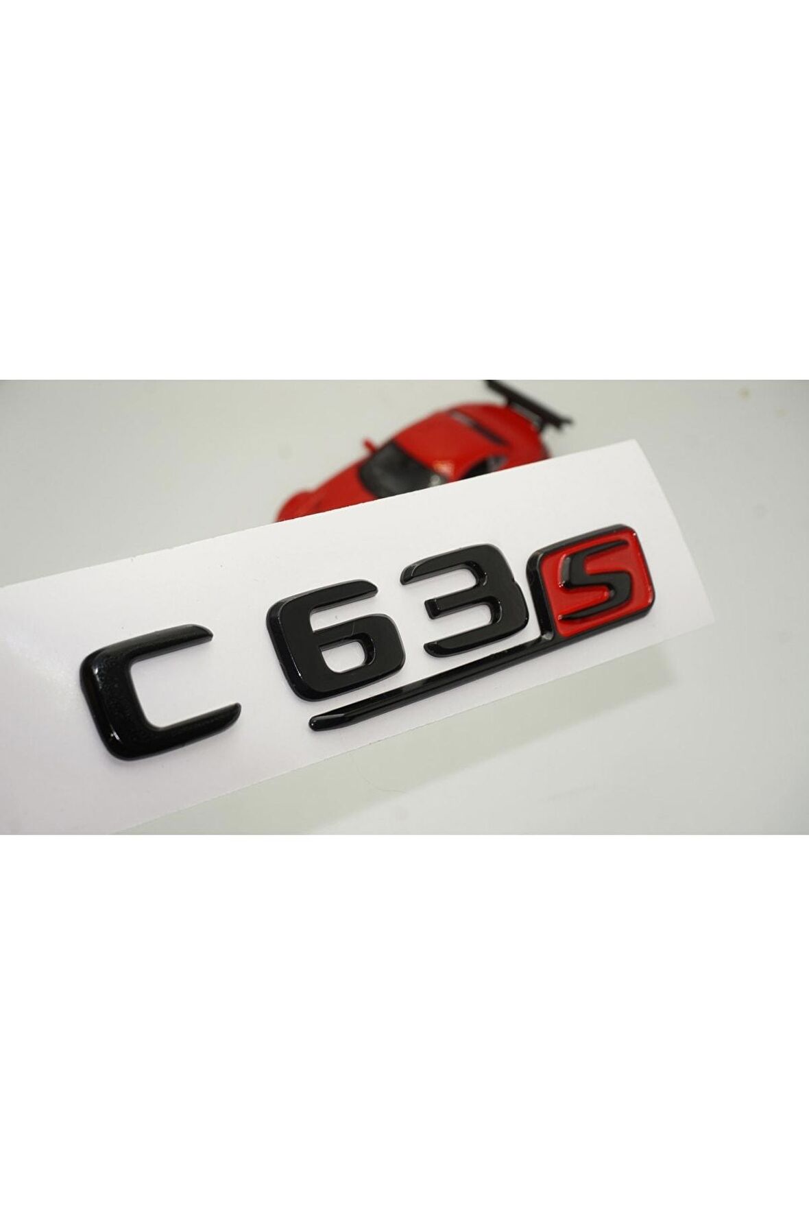 C 63s Bagaj Parlak Siyah Abs 3m 3d Yazı Logo