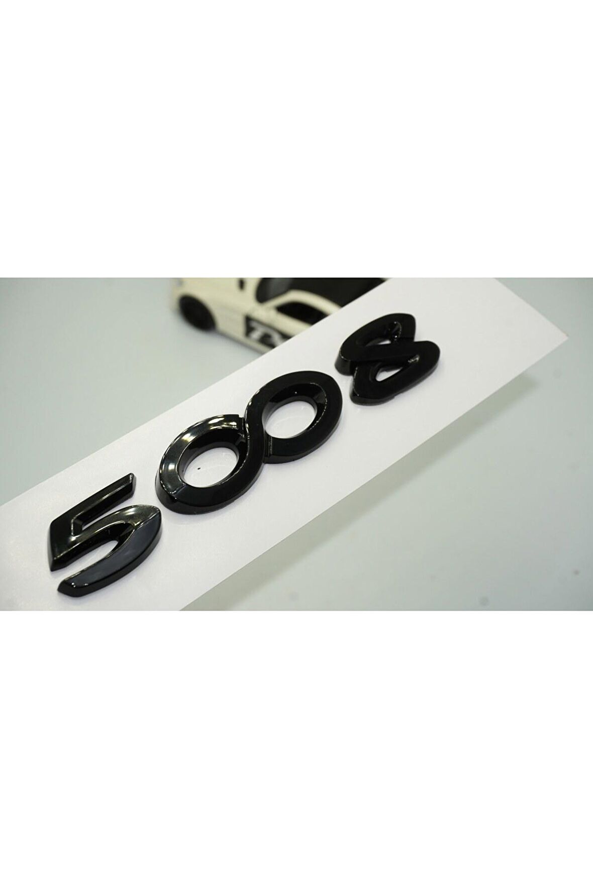 DK Peugeot 5008 Ön Kaput Ve Bagaj 3M 3D ABS Parlak Siyah Yazı Logo