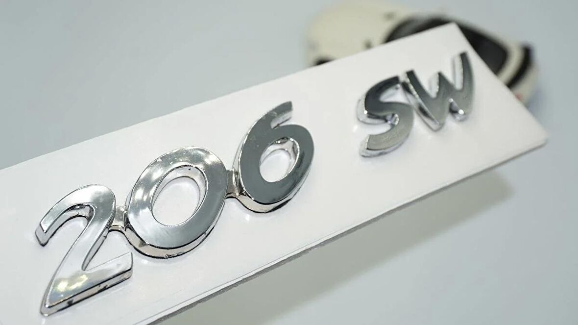 DK Tuning 206 SW Bagaj 3M 3D Yazı Logo Amblem Peugeot İle Uyumlu