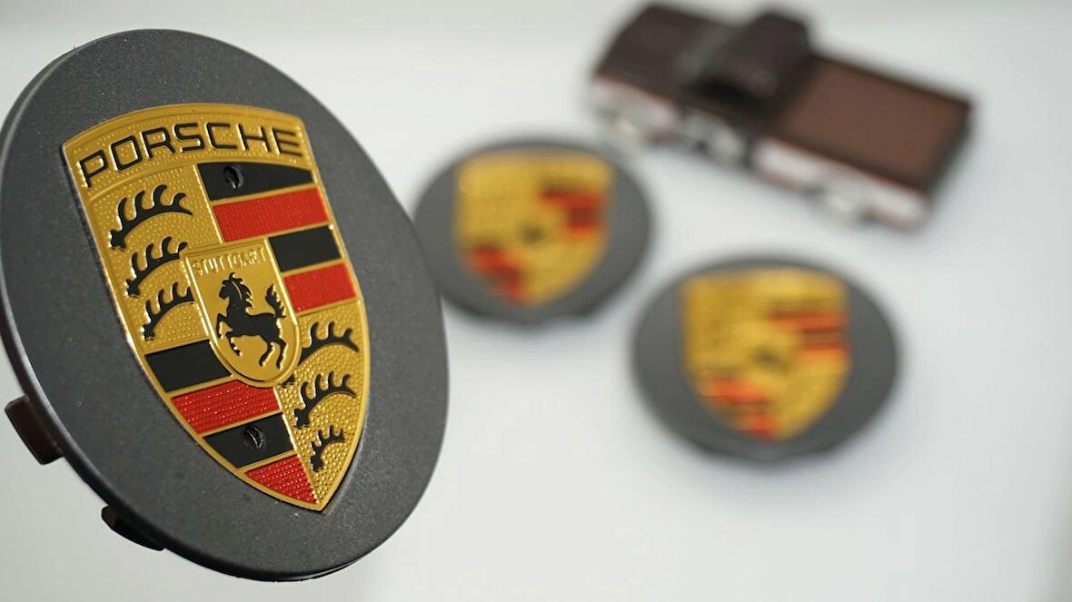 DK Tuning Porsche Koyu Gri Antresit Jant Göbeği Kapak Seti 76mm