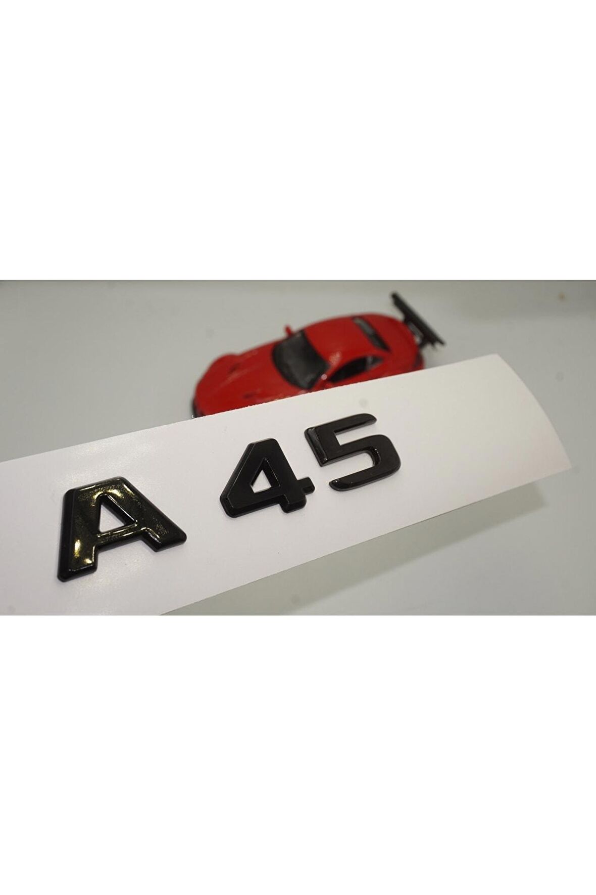 A 45 Bagaj Parlak Siyah Abs 3m 3d Yazı Logo