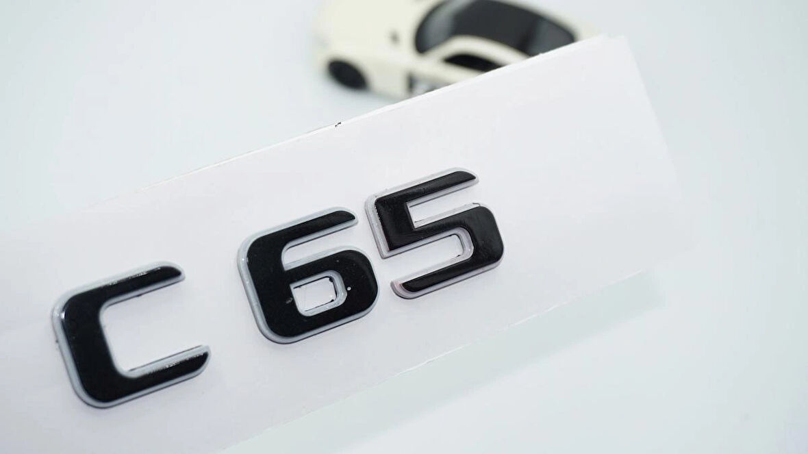 DK Tuning C 65 Bagaj Gri Siyah ABS Yazı Logo Benz İle Uyumlu