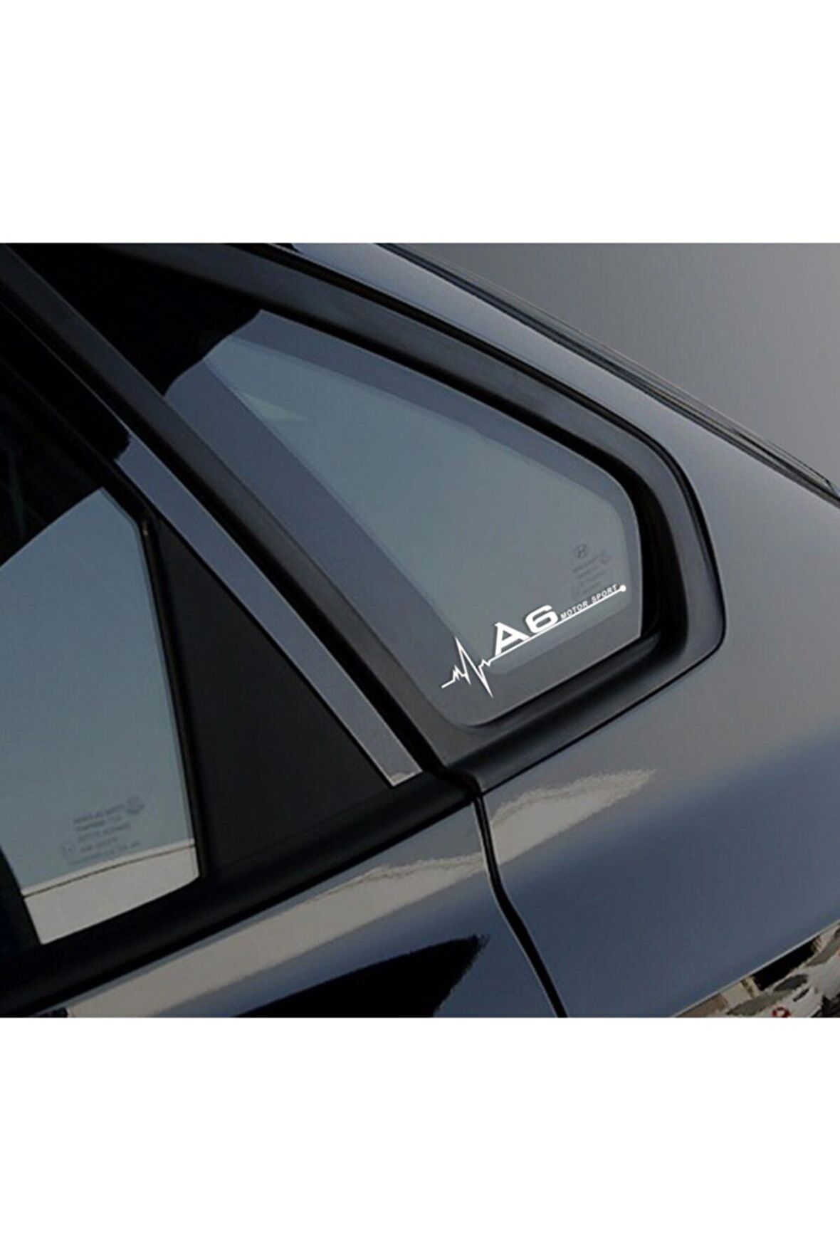 Audi A6 Motor Sport Kelebek Cam Sticker 2 Li Set