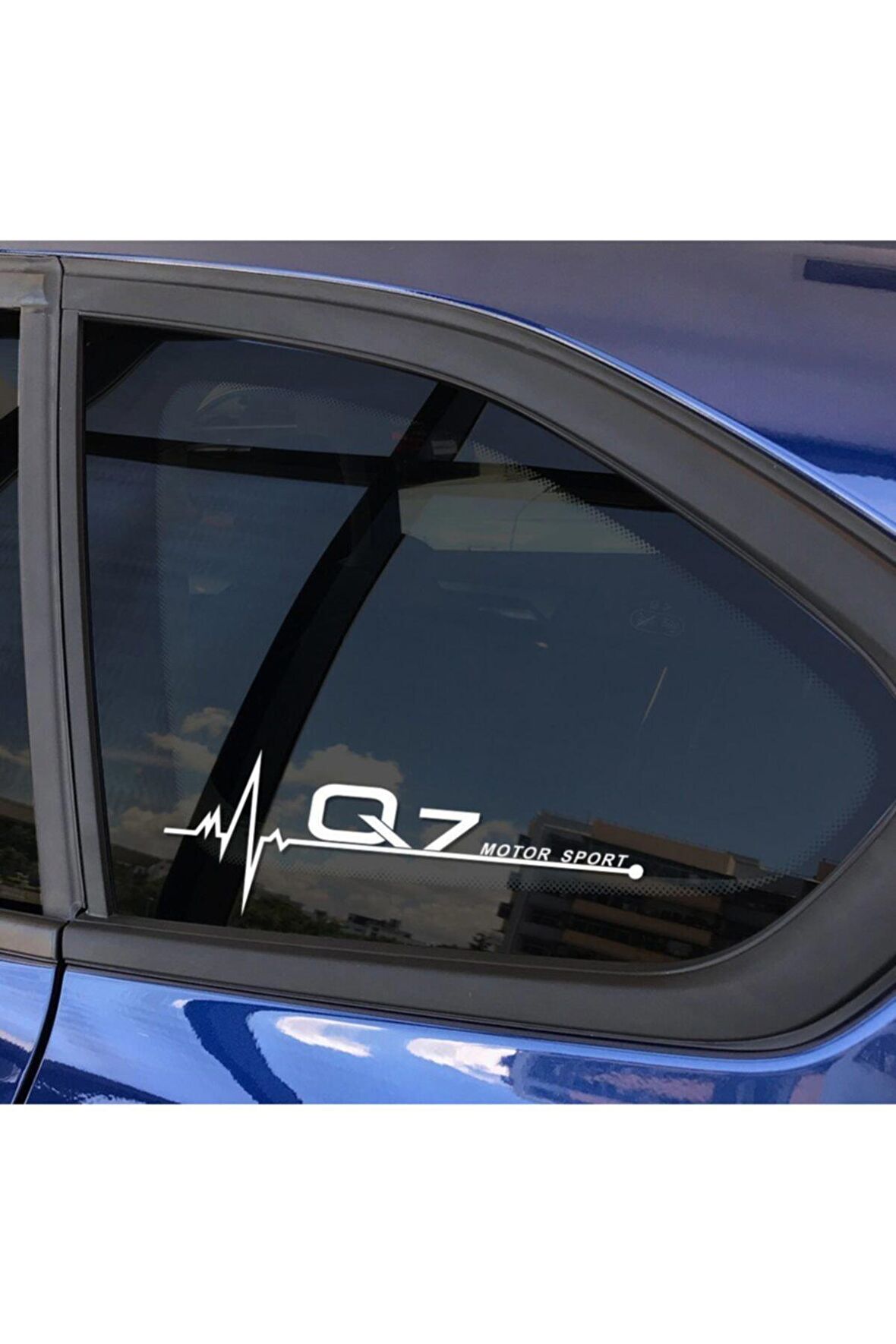 Audi Q7 Motor Sport Kelebek Cam Sticker 2 Li Set