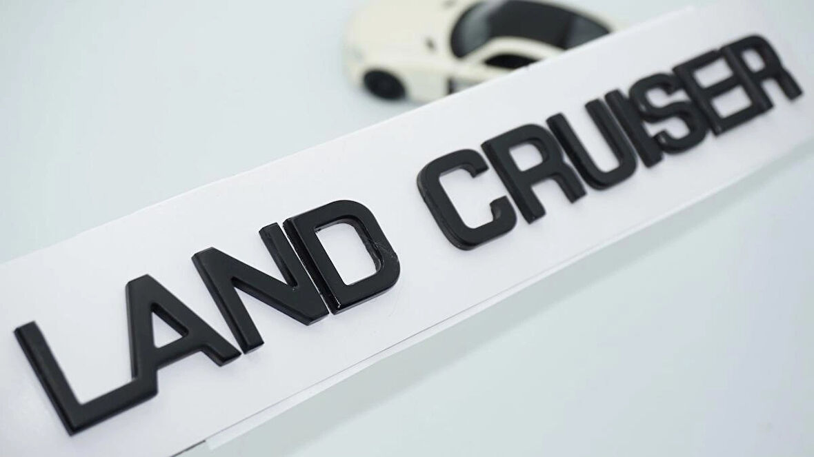 DK Tuning Toyota Land Cruiser 2008 2022 Siyah Abs Ön Kaput Yazı Logo