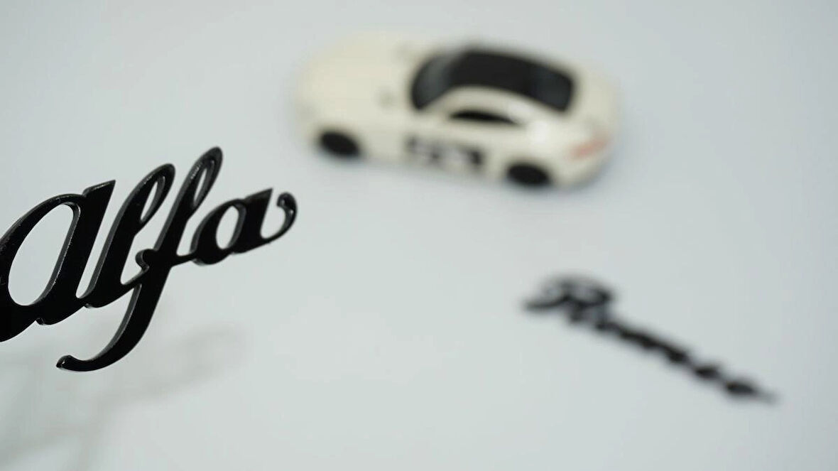 DK Tuning Alfa Romeo Siyah ABS Bagaj 3M 3D Yazı Amblem