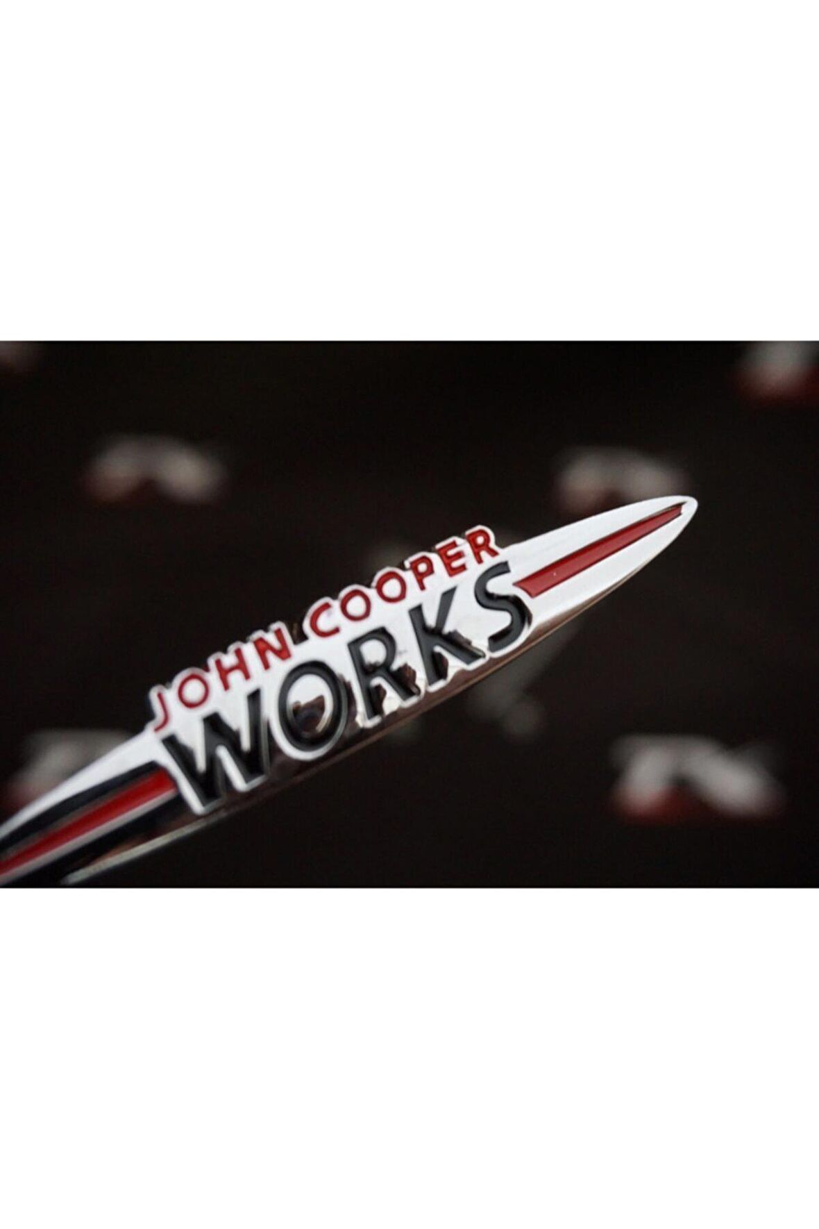 John Cooper Works Ön Panjur Vidalı Krom Metal 3d Yazı Logo Arma