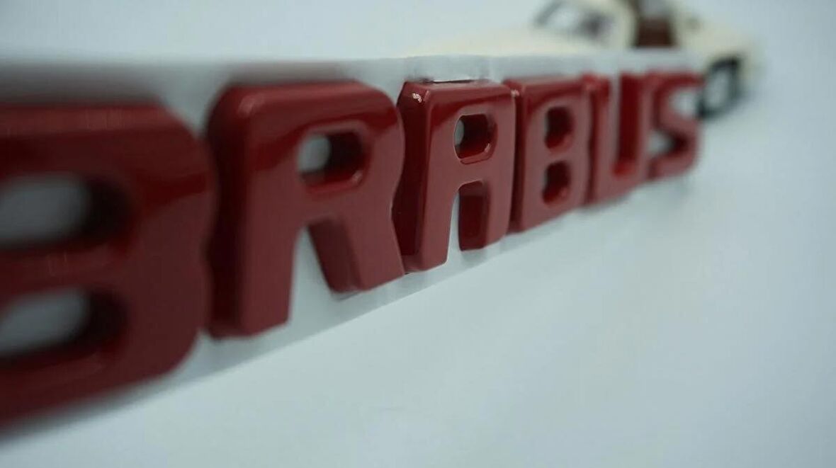 DK Tuning Brabus Kırmızı Metal Bagaj Yazı Logo Benz İle Uyumlu