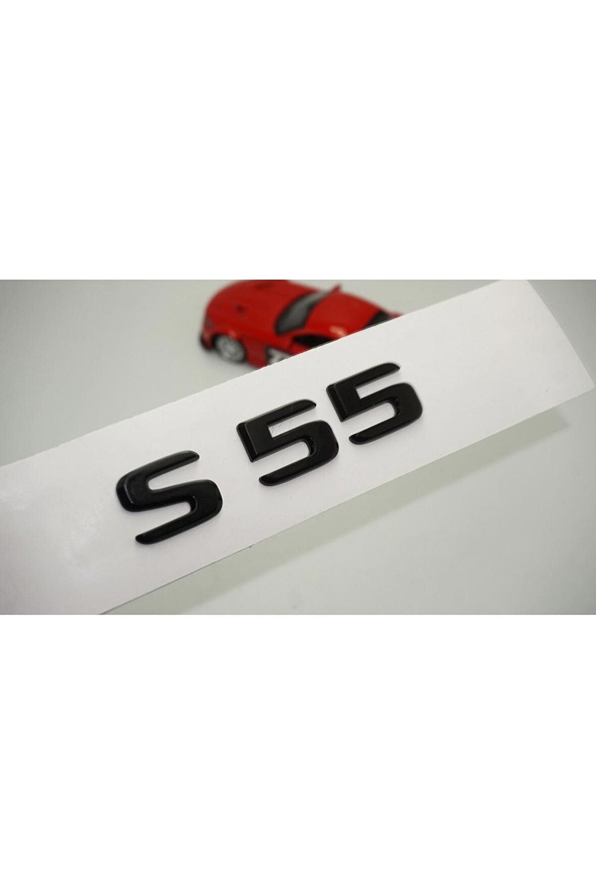 S 55 Bagaj Parlak Siyah Abs 3m 3d Yazı Logo
