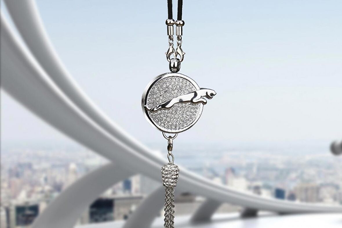 DK Tuning Jaguar Kristal Taşlı Stil Araç Ayna Parfümlü Sarkacı New Style