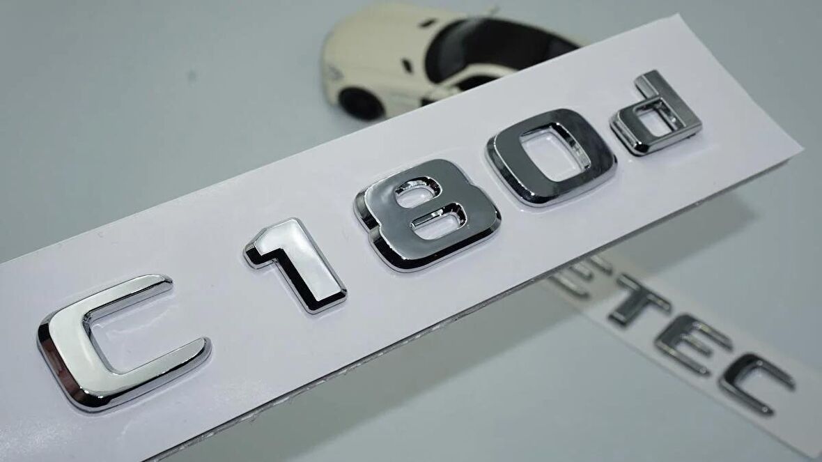 DK Tuning Benz C180d Bluetec Bagaj Krom ABS 3M 3D Yazı Logo