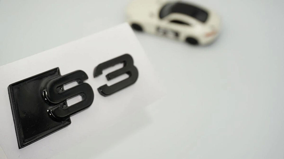 DK Tuning S3 Siyah 3M Bagaj Logo Audi İle Uyumlu