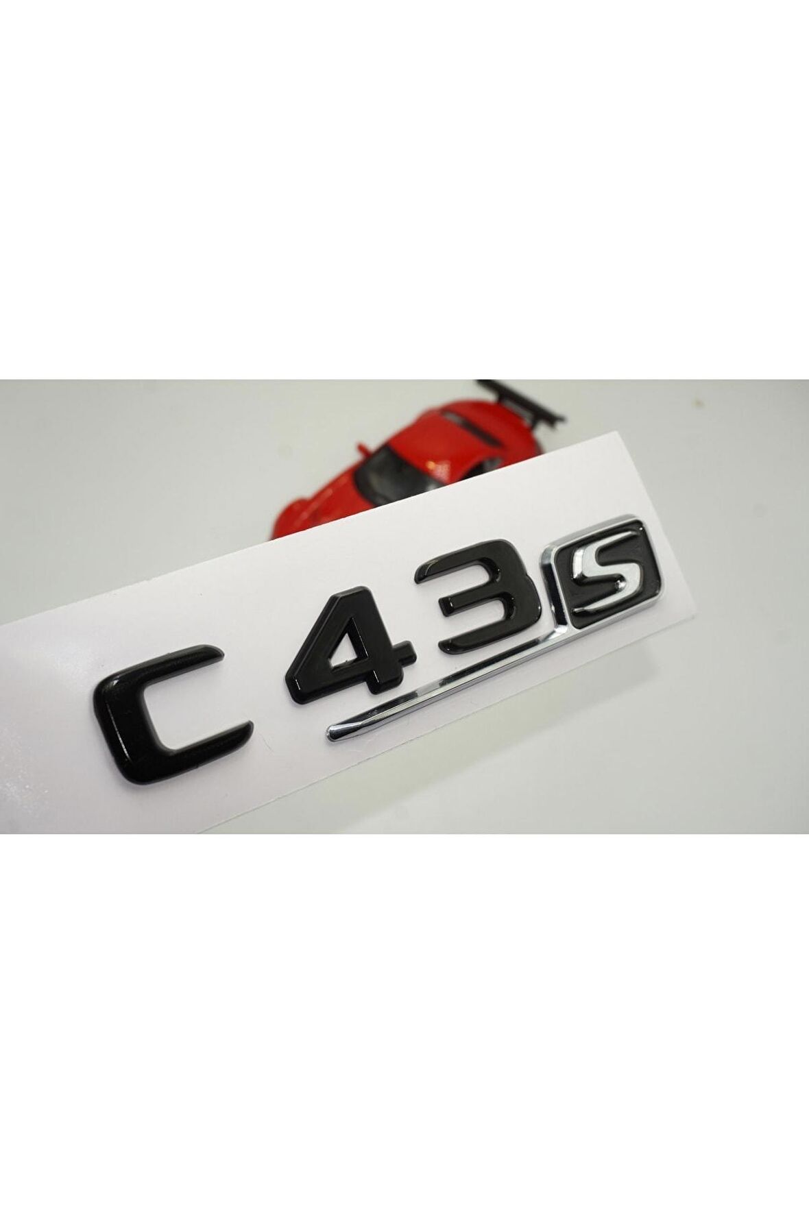 C 43s Bagaj Parlak Siyah Abs 3m 3d Yazı Logo