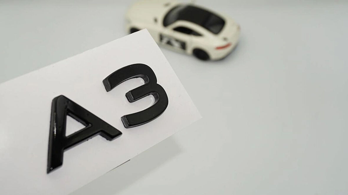 DK Tuning A3 2025+ Bagaj Siyah 3M Yazı Logo Audi İle Uyumlu