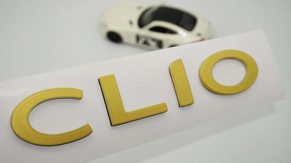 DK Tuning Clio MK4 Bagaj Gold Yazı Logo Arma Renault ile Uyumlu