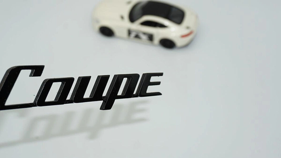 DK Tuning Coupe Siyah ABS 3M 3D Bagaj Yazı Logo