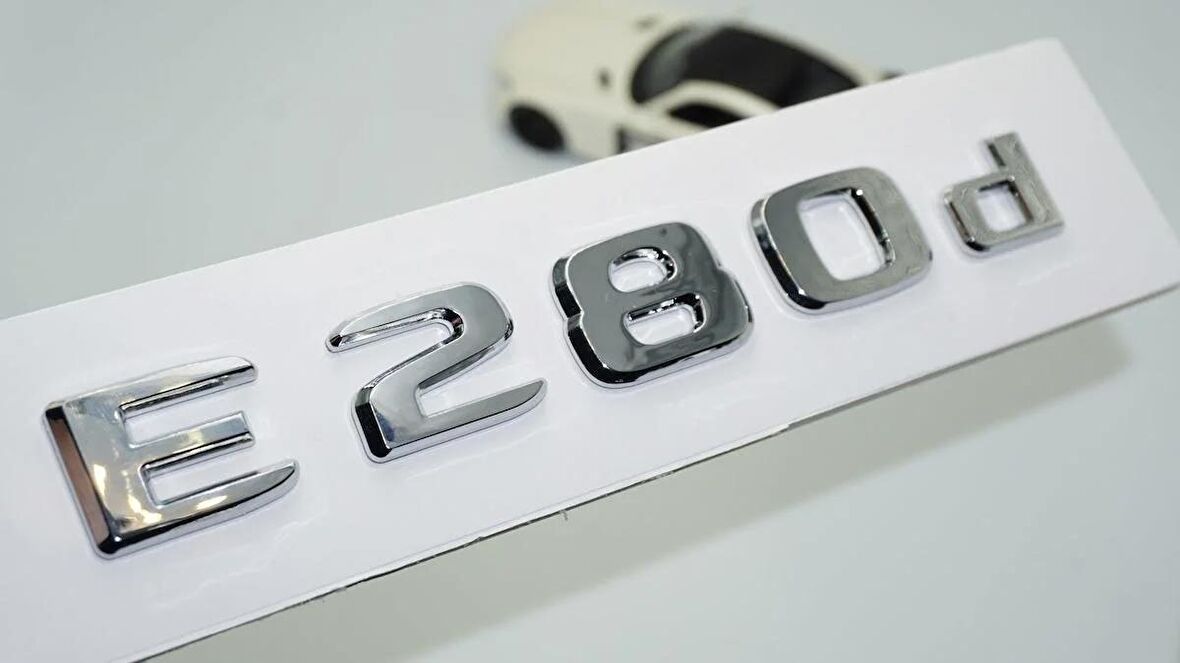 DK Tuning E280d Bagaj Krom ABS 3M 3D Yazı Logo Benz İle Uyumlu