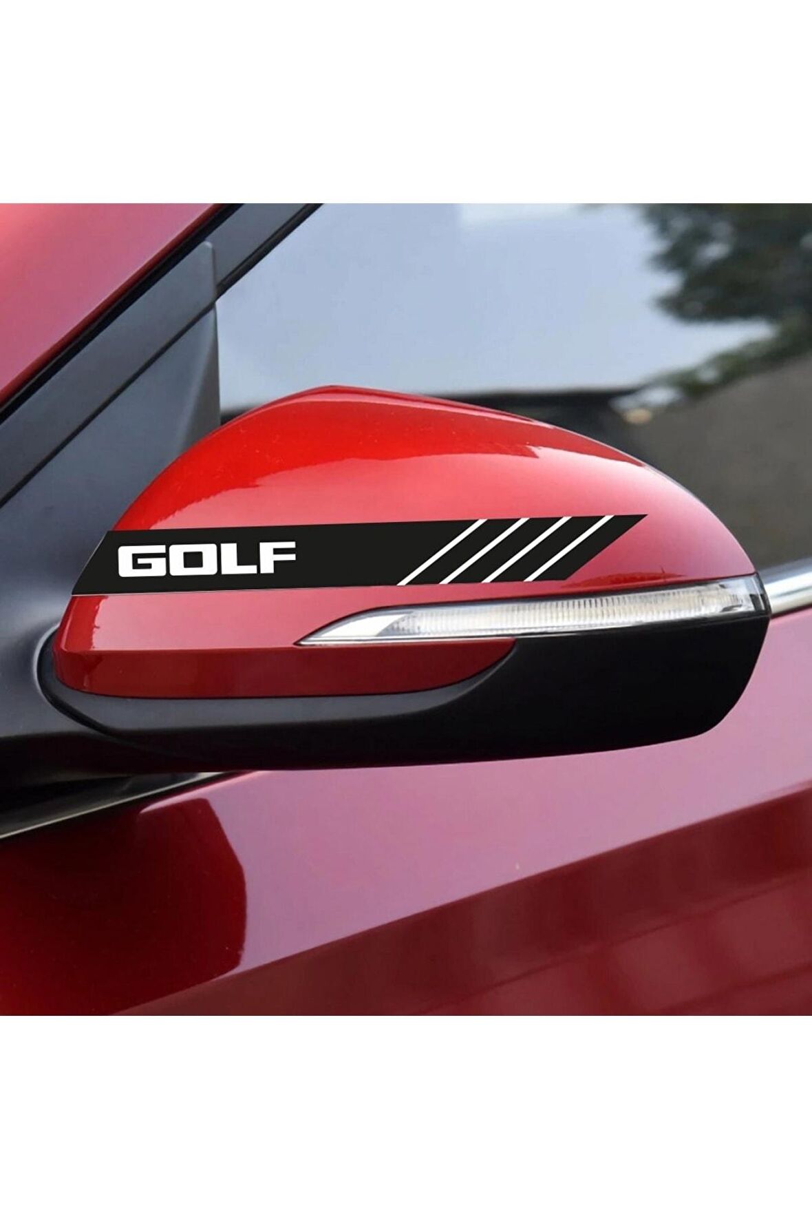 Volkswagen Golf Uyumlu Yan Aynalar Selefon Kaplama Sticker Seti