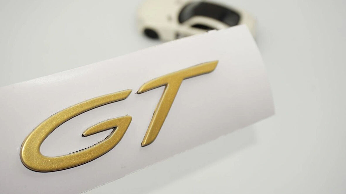 DK Tuning Porsche 911 GT Bagaj Gold ABS Yazı Logo Amblem