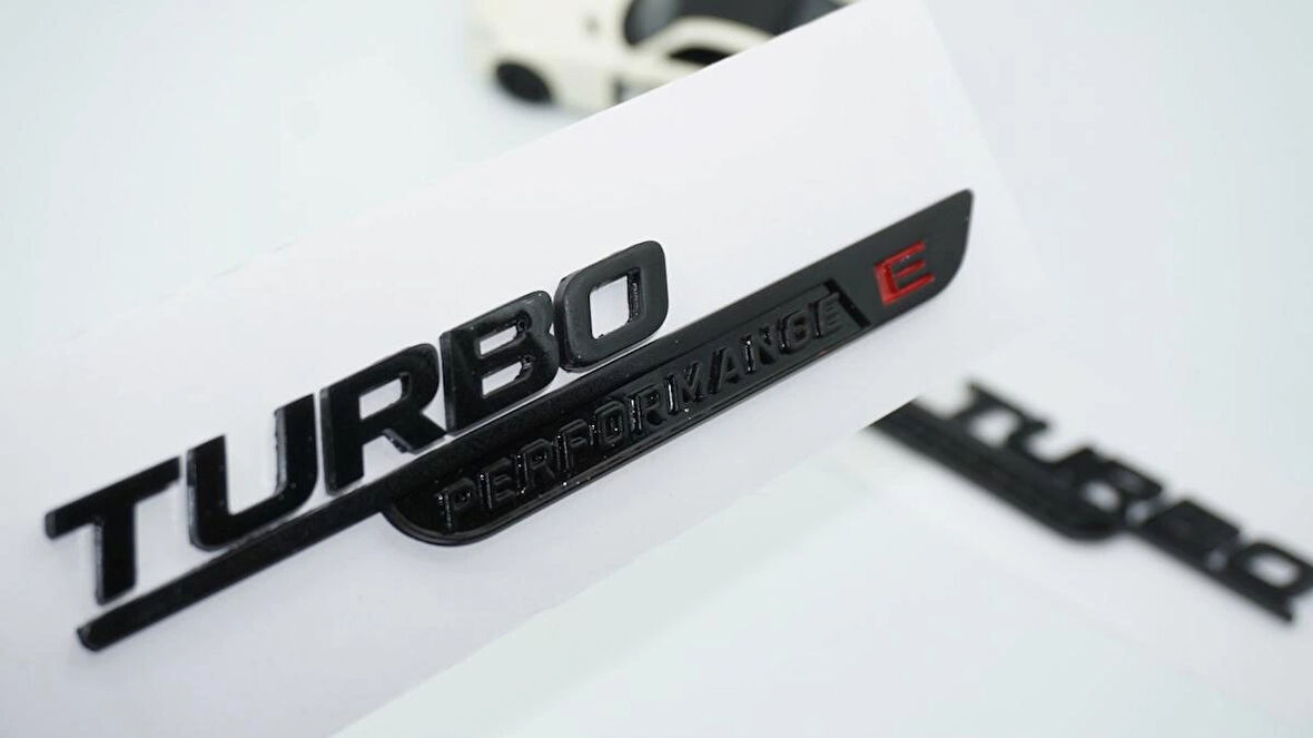 DK Tuning Turbo E Performance Siyah Çamurluk Yanı Logo Benz İle Uyumlu