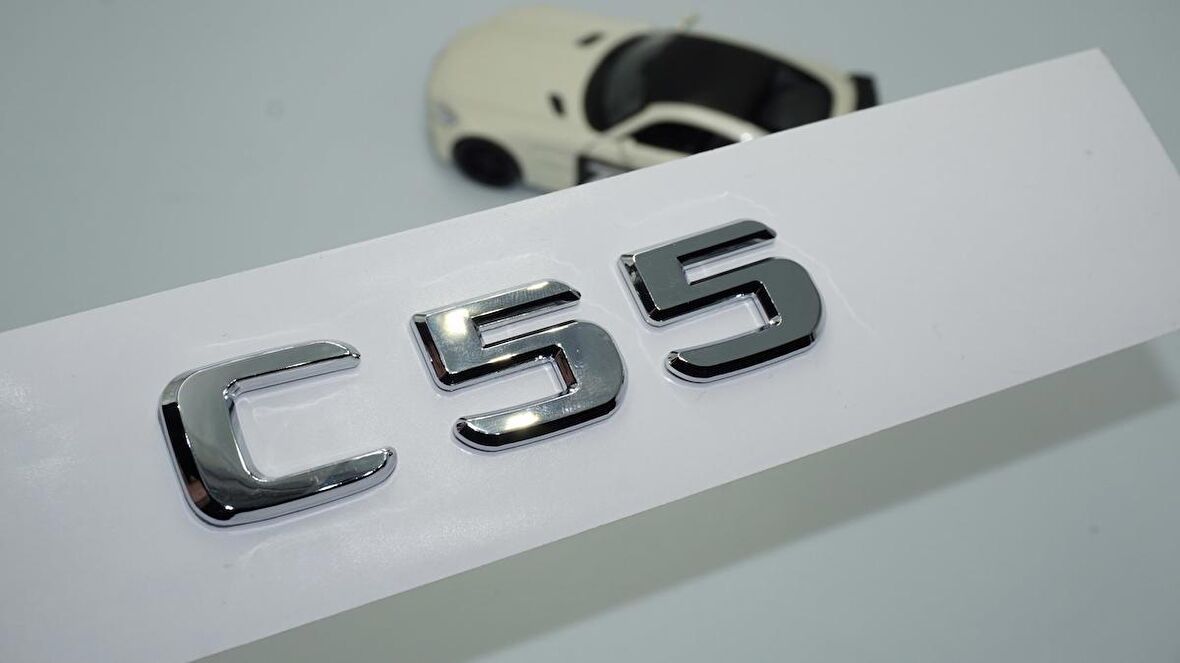 DK Tuning C55 Bagaj Krom ABS 3M 3D Yazı Logo Benz İle Uyumlu