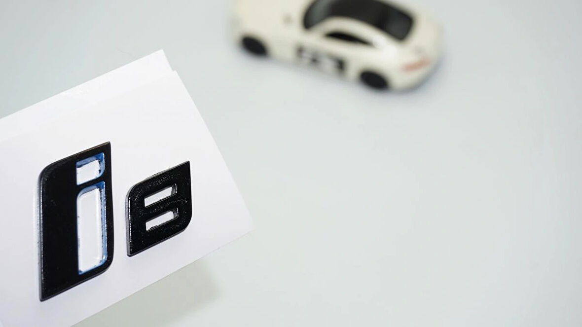 DK Tuning i8 Bagaj Siyah ABS 3M 3D Yazı Logo Bmw İle Uyumlu